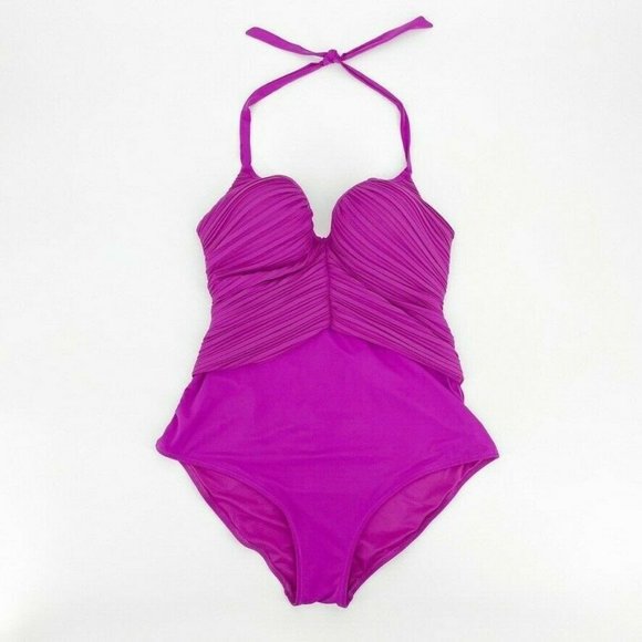 y by amir slama Fuschia Pink Swimsuit One Piece 38 - Picture 1 of 11